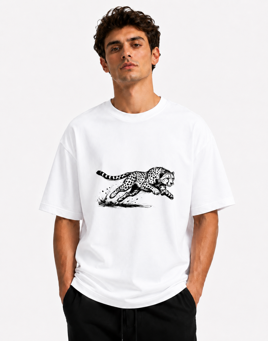 Cheetah Terry Oversized Tee